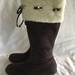 Girls Vintage Michael KORS Miss Gracie Brown Suede Boots